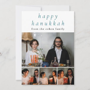 Cartes Pour Fêtes Annuelles Élégant minimaliste Happy Hanoukka Family 4 Photo
