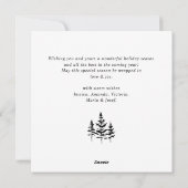 Cartes Pour Fêtes Annuelles Élégant minimaliste Joyeux Noël (Dos)
