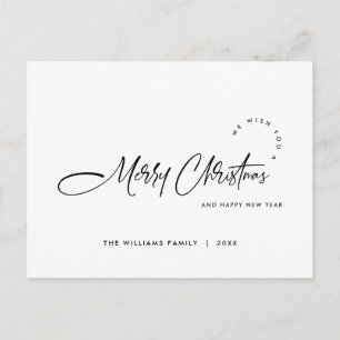 Cartes Pour Fêtes Annuelles Élégant minimaliste Joyeux voeux de Noël