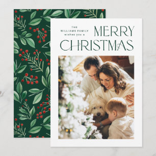 Cartes Pour Fêtes Annuelles Élégant minimaliste Joyeux voeux de Noël Photo