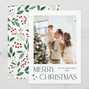 Cartes Pour Fêtes Annuelles Élégant minimaliste Joyeux voeux de Noël Photo