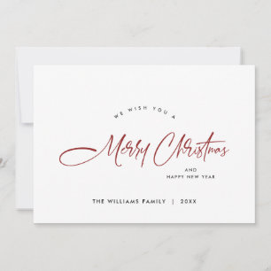 Cartes Pour Fêtes Annuelles Élégant minimaliste moderne Noël Salutation