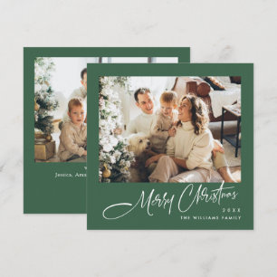 Cartes Pour Fêtes Annuelles Élégant minimaliste Noël Salutation 2 Photo