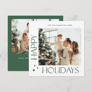 Cartes Pour Fêtes Annuelles Élégant minimaliste Noël Salutation 2 Photo