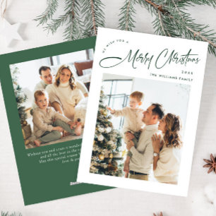 Cartes Pour Fêtes Annuelles Élégant minimaliste Noël Salutation 2 Photo