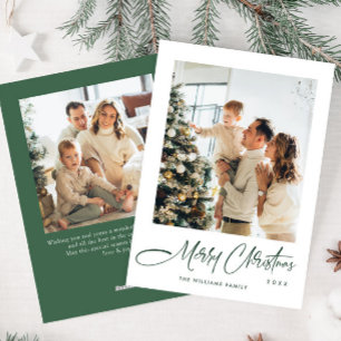 Cartes Pour Fêtes Annuelles Élégant minimaliste Noël Salutation 2 Photo