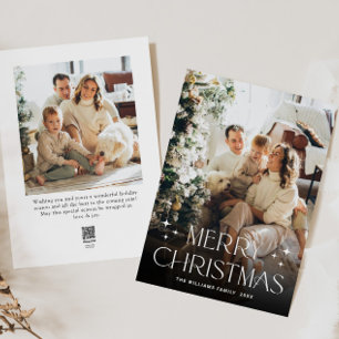 Cartes Pour Fêtes Annuelles Élégant minimaliste Noël Salutation 2 Photo