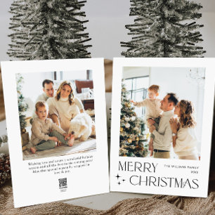 Cartes Pour Fêtes Annuelles Élégant minimaliste Noël Salutation 2 Photo