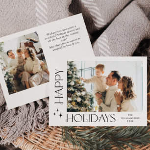 Cartes Pour Fêtes Annuelles Élégant minimaliste Noël Salutation 2 Photo