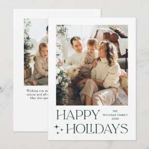 Cartes Pour Fêtes Annuelles Élégant minimaliste Noël Salutation 2 Photo
