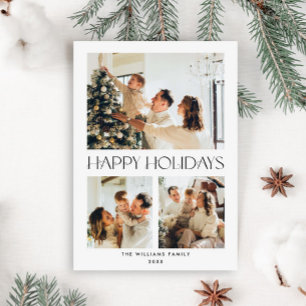 Cartes Pour Fêtes Annuelles Élégant minimaliste Noël Salutation 3 Photo