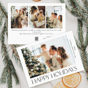 Cartes Pour Fêtes Annuelles Élégant minimaliste Noël Salutation 3 Photo