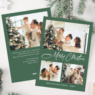 Cartes Pour Fêtes Annuelles Elégant minimaliste Noël Salutation 4 Photo