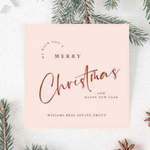 Cartes Pour Fêtes Annuelles Élégant minimaliste Noël Salutation entreprise