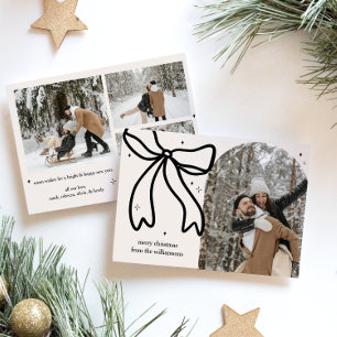 Cartes Pour Fêtes Annuelles Élégant minimaliste photo de famille de la corneil