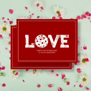 Cartes Pour Fêtes Annuelles Élégant minimaliste Pickleball Valentine's Day Car