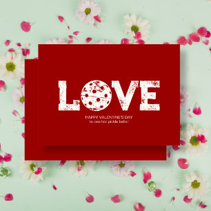 Cartes Pour Fêtes Annuelles Élégant minimaliste Pickleball Valentine's Day Car