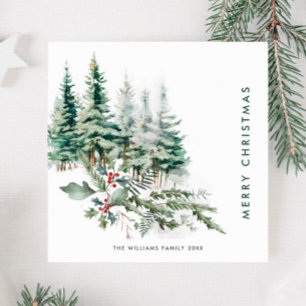 Cartes Pour Fêtes Annuelles Élégant minimaliste Pine de Noël Salutation
