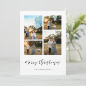 Cartes Pour Fêtes Annuelles Elegant Moder Joyeux Noël 5 Photo (Debout devant)