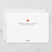 Cartes Pour Fêtes Annuelles Elegant Modern Happy Thanksgiving Autumn 5 Photo (Dos)