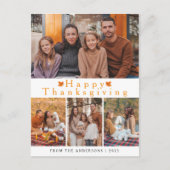 Cartes Pour Fêtes Annuelles Elegant Modern Happy Thanksgiving Autumn Photo (Devant)