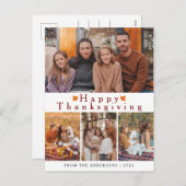 Cartes Pour Fêtes Annuelles Elegant Modern Happy Thanksgiving Autumn Photo (Devant / Derrière)