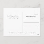 Cartes Pour Fêtes Annuelles Elegant Modern Happy Thanksgiving Autumn Photo (Dos)