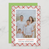 Cartes Pour Fêtes Annuelles Elegant Modern Pattern Happy Easter Photo (Devant / Derrière)