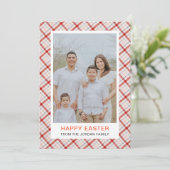 Cartes Pour Fêtes Annuelles Elegant Modern Pattern Happy Easter Photo (Debout devant)