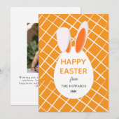 Cartes Pour Fêtes Annuelles Elegant Modern Patterns Happy Easter Photo (Devant / Derrière)