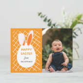 Cartes Pour Fêtes Annuelles Elegant Modern Patterns Happy Easter Photo (Debout devant)