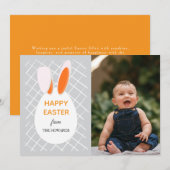 Cartes Pour Fêtes Annuelles Elegant Modern Patterns Happy Easter Photo (Devant / Derrière)