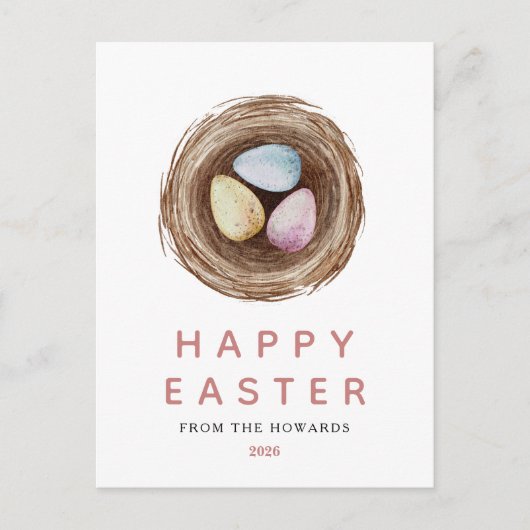 Cartes Pour Fêtes Annuelles Elegant Modern Simple Easter Eggs | Happy Easter (Devant)