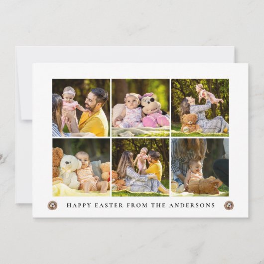 Cartes Pour Fêtes Annuelles Elegant Modern Simple Eggs Happy Easter Photo (Devant)