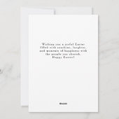 Cartes Pour Fêtes Annuelles Elegant Modern Simple Flower Happy Easter Photo (Dos)