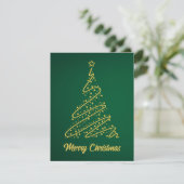 Cartes Pour Fêtes Annuelles Elegant Modern Simple Minimalist Christmas Tree (Debout devant)