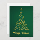 Cartes Pour Fêtes Annuelles Elegant Modern Simple Minimalist Christmas Tree (Devant / Derrière)