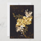 Cartes Pour Fêtes Annuelles Elegant Modern Wedding Invite – Black & White (Dos)