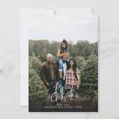 Cartes Pour Fêtes Annuelles Elegant moderne 1 photo Noël Script (Devant)