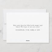 Cartes Pour Fêtes Annuelles Élégant Moderne Écriture Flocon de Neige Simple en (Dos)