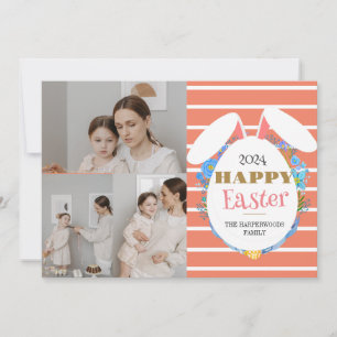 Cartes Pour Fêtes Annuelles élégant moderne famille Pâques trois photo collage