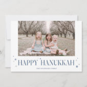 Cartes Pour Fêtes Annuelles Elégant moderne Happy Hanoukka Photo (Devant)