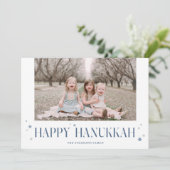 Cartes Pour Fêtes Annuelles Elégant moderne Happy Hanoukka Photo (Debout devant)