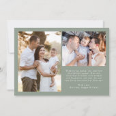 Cartes Pour Fêtes Annuelles Elégant moderne Joyeux Noël Sage Photo Collage (Dos)