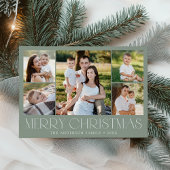 Cartes Pour Fêtes Annuelles Elégant moderne Joyeux Noël Sage Photo Collage