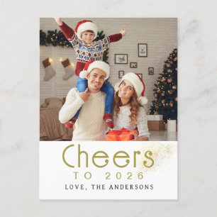 Cartes Pour Fêtes Annuelles Élégant moderne Joyeux Nouvel An 2026 Photo de fam