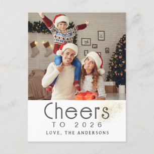 Cartes Pour Fêtes Annuelles Élégant moderne Joyeux Nouvel An 2026 Photo de fam