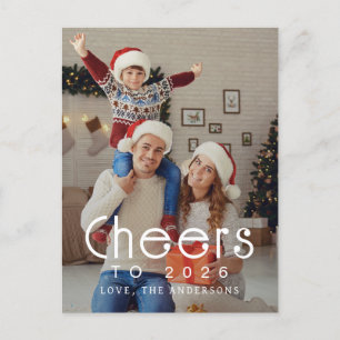 Cartes Pour Fêtes Annuelles Élégant moderne Joyeux Nouvel An 2026 Photo de fam