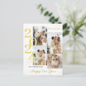 Cartes Pour Fêtes Annuelles Élégant moderne Joyeux Nouvel An 4 Vacances Multip (Debout devant)