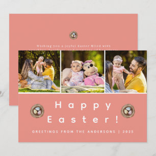 Cartes Pour Fêtes Annuelles Élégant Moderne Minimaliste Joyeuses Pâques 3 Phot